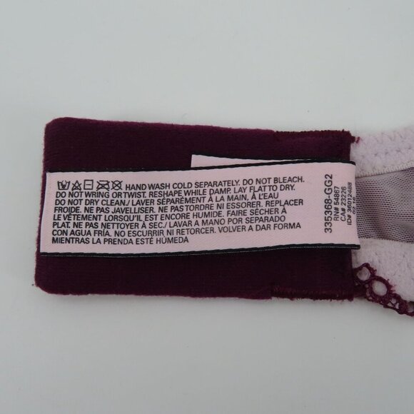 Victorias Secret 32DDD Body By Victoria Unlined Demi Underwire Purple Lace Bra - Picture 13 of 15